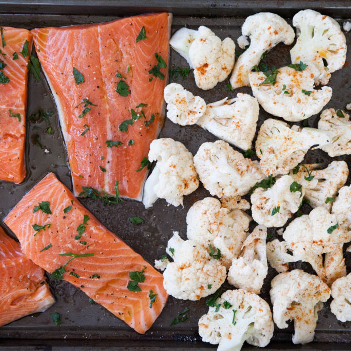 One Pan Salmon Dinner