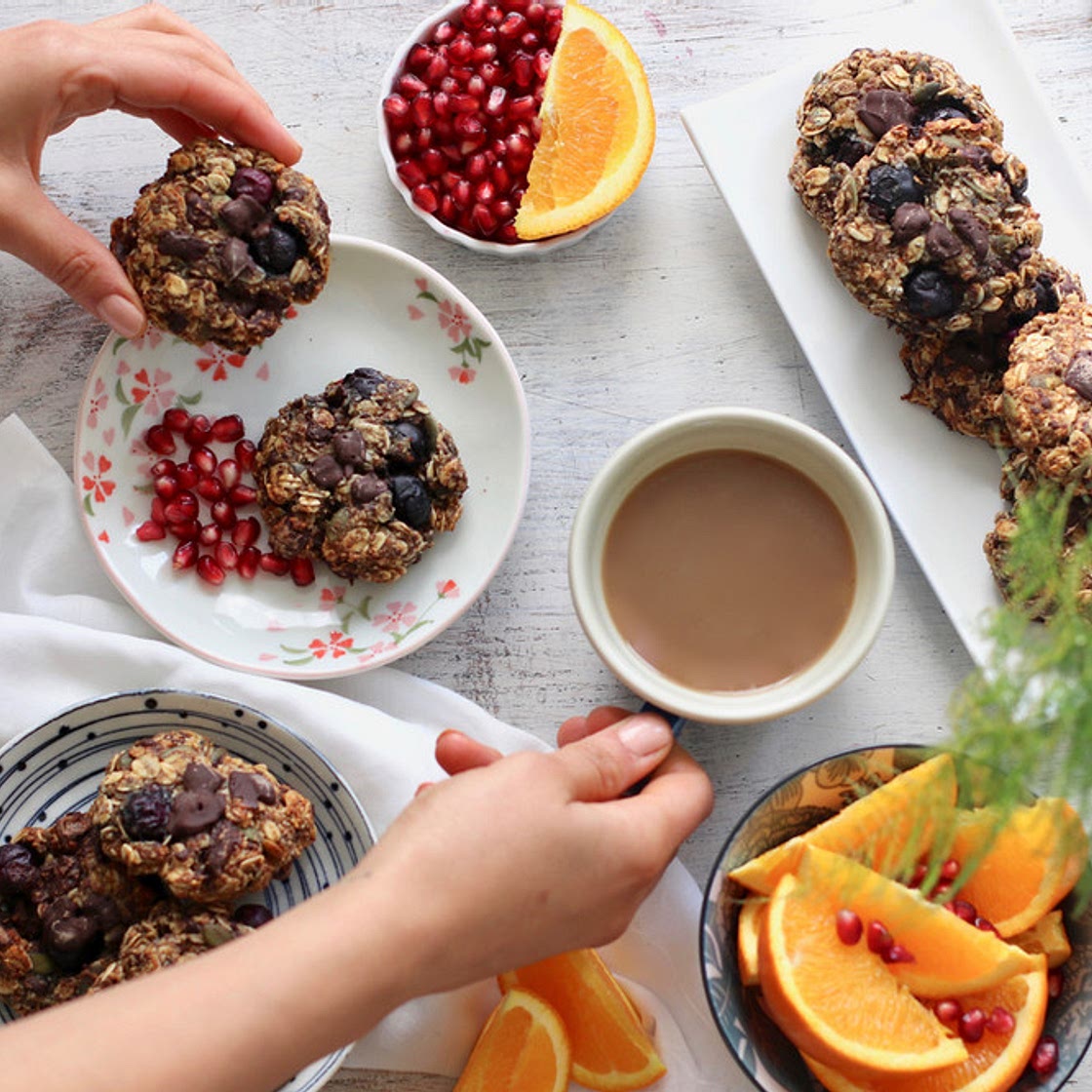 One-bowl Blueberry Almond Breakfast Cookies