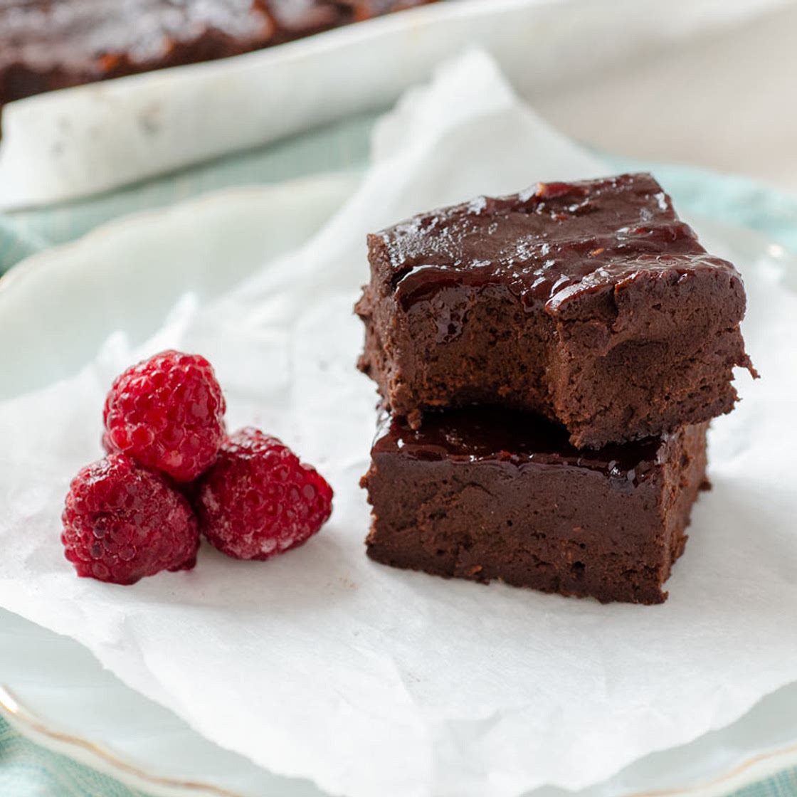 Raspberry Fudgy Brownies