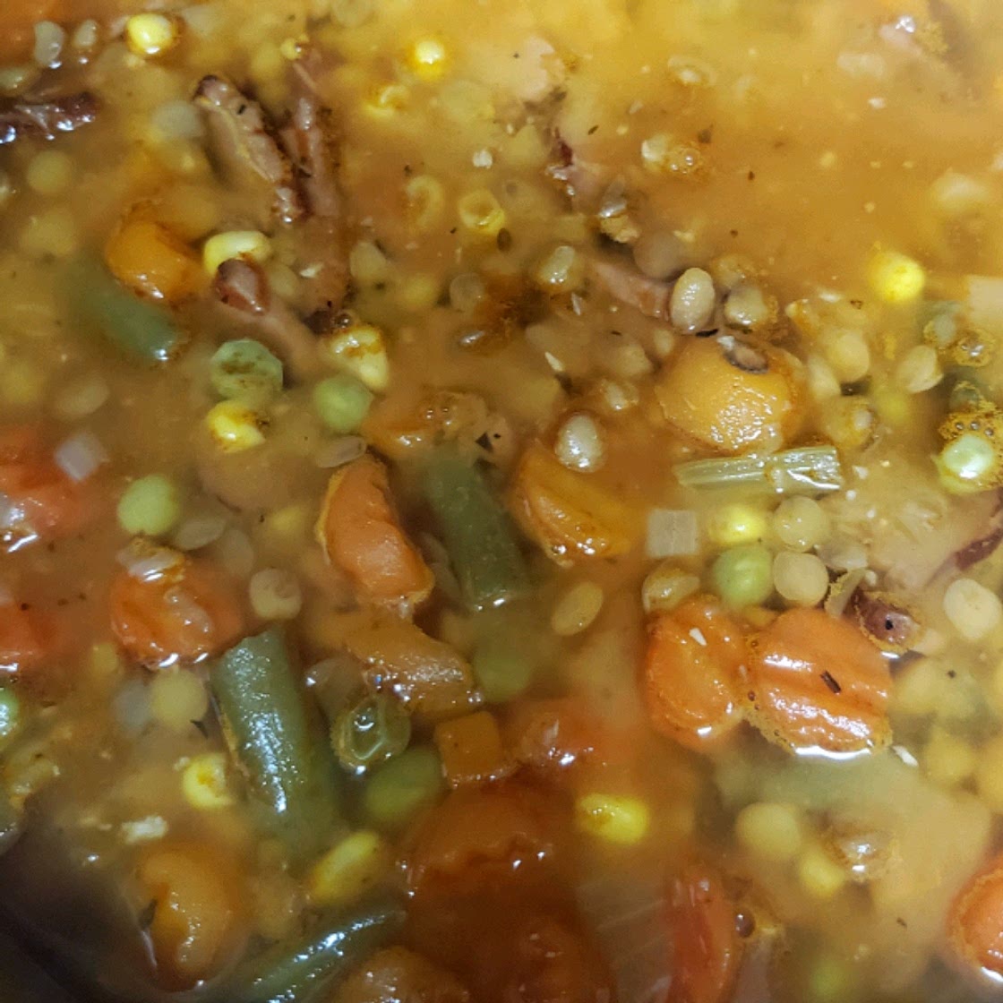 Slow Cooker Lentil and Ham Soup