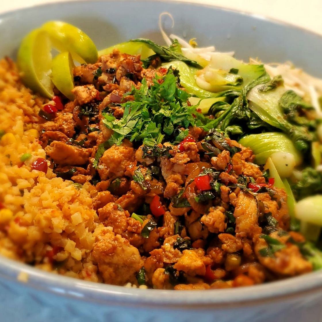 Pad Krapow Gai (spicy Thai basil chicken)
