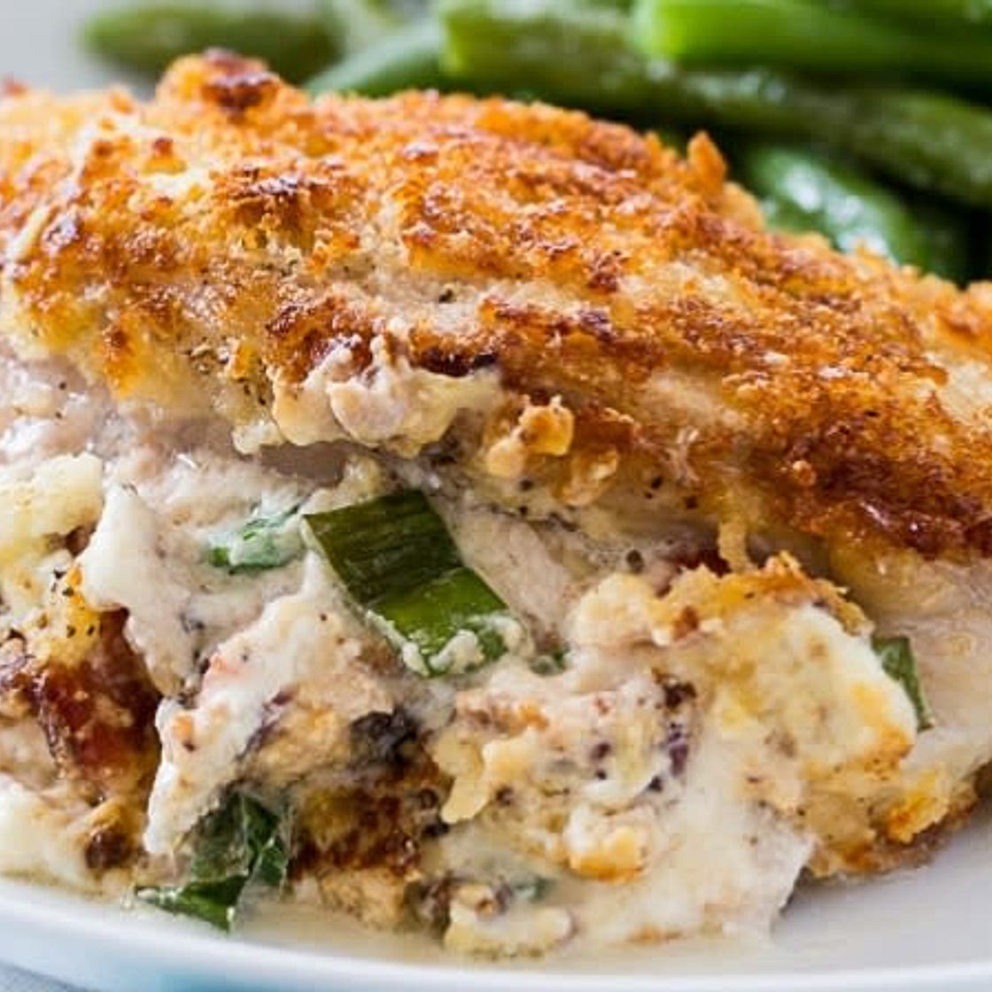 Garlic Parm Stuffed Porkchops