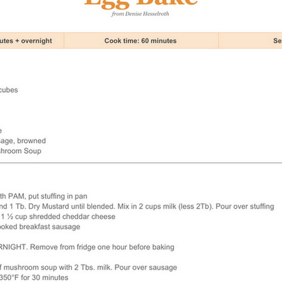 Egg Bake