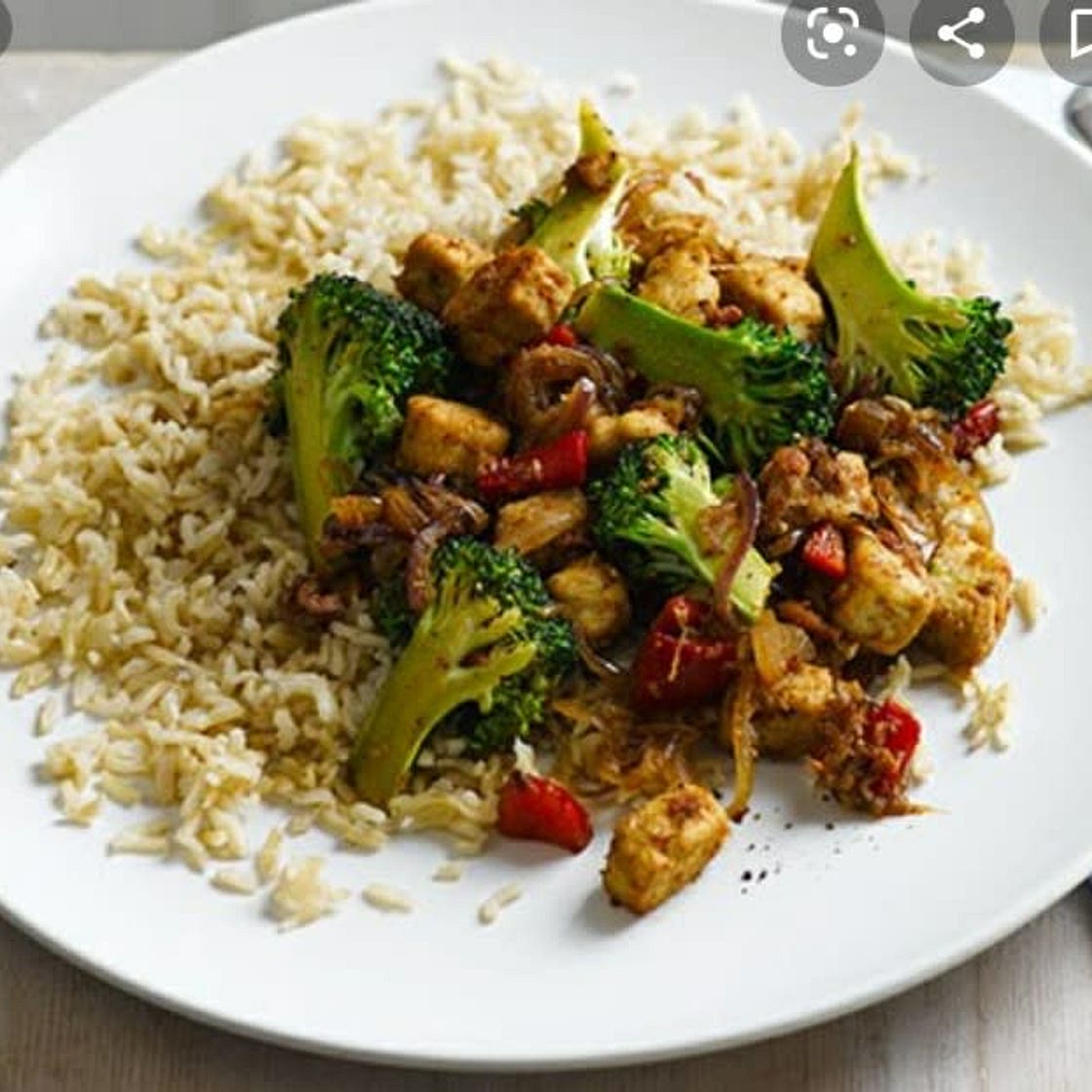 Stir fry with rice