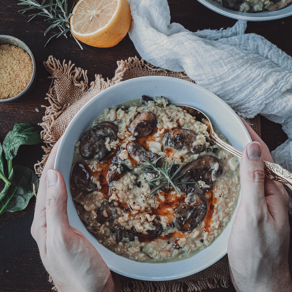 Easy Vegan Mushroom Risotto