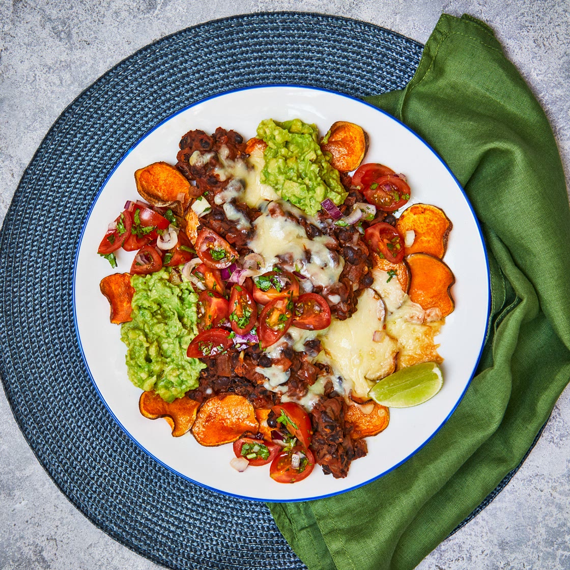 Loaded Veggie Sweet Potato Nachos