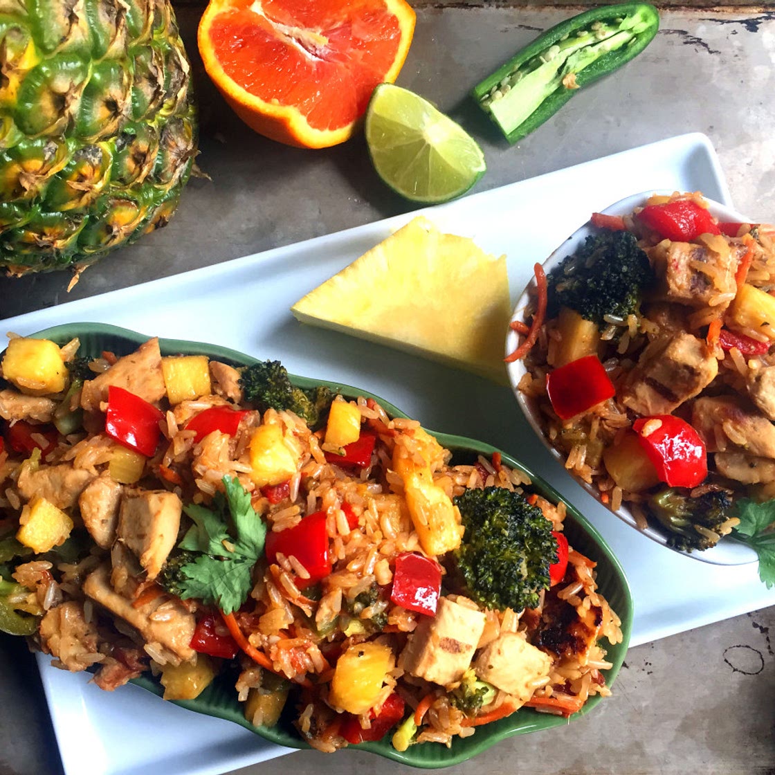 Sweet & Spicy Vegan Island Chicken with Pineapple