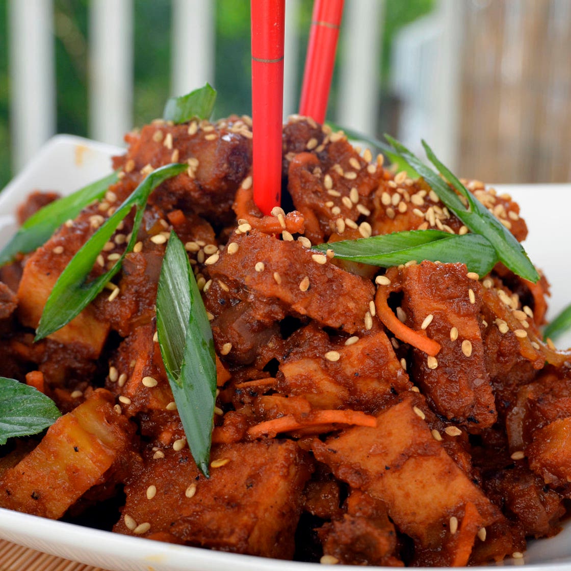 Vegan Spicy Korean BBQ Pork Bulgogi