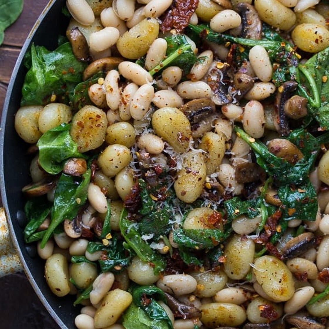 One Pan Gnocchi With Sundried Tomatoes and White Beans