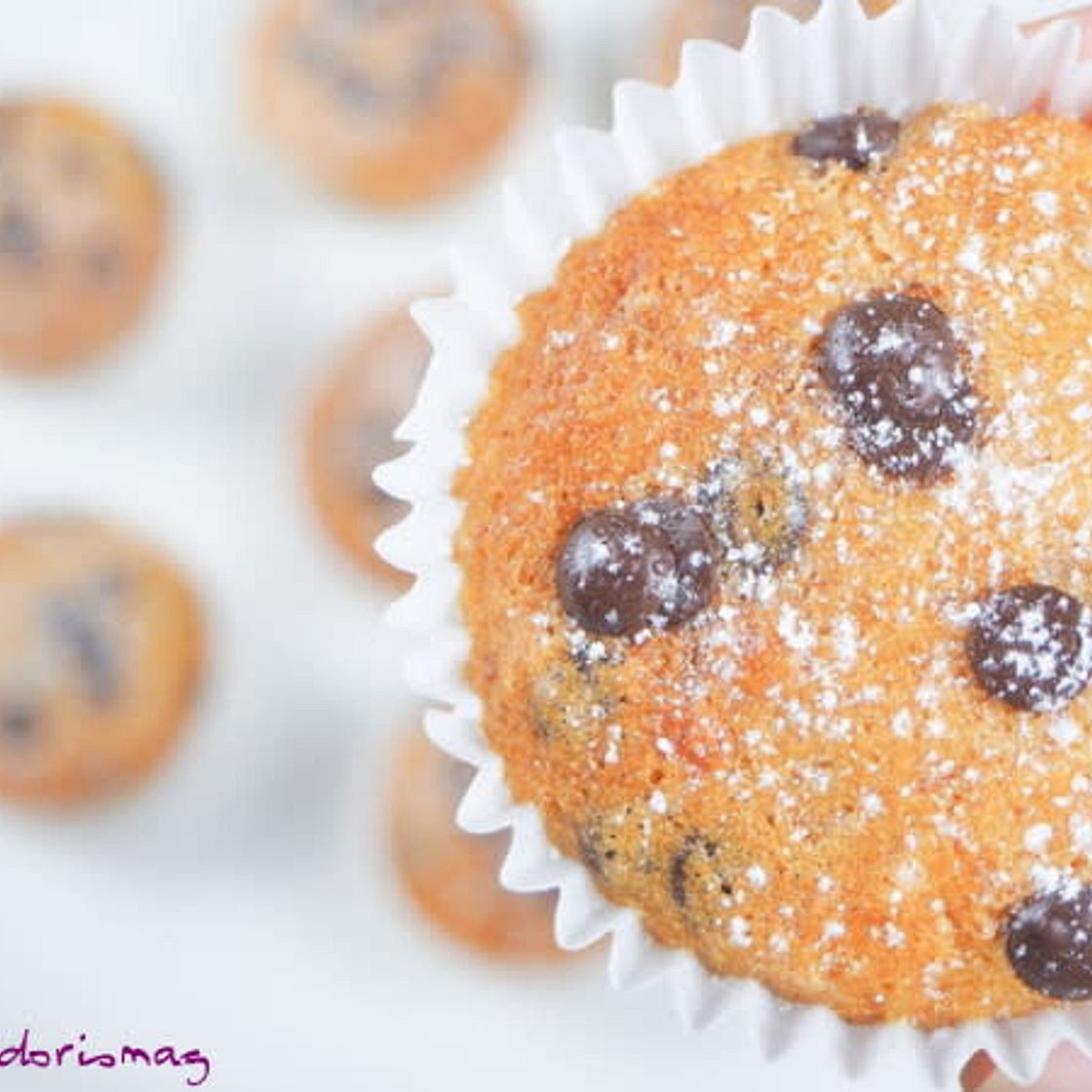 Chocolate chip banana muffins - Vegan Recipe