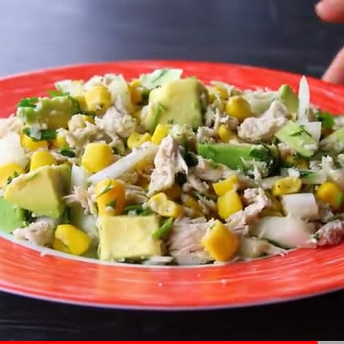 Dinner: Chicken salad with avocado