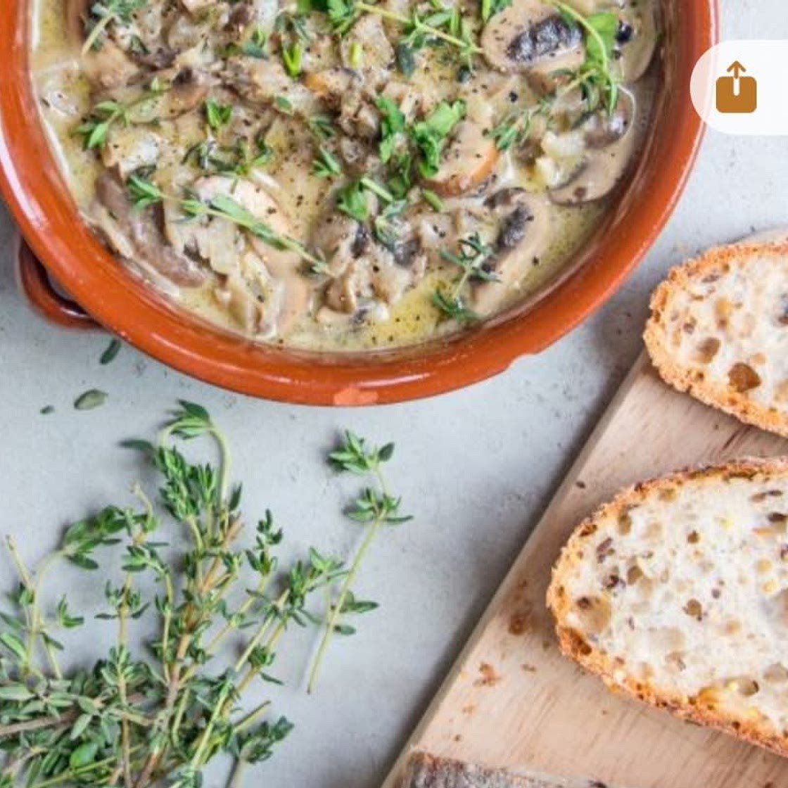 Creamy Garlic & Thyme Mushrooms