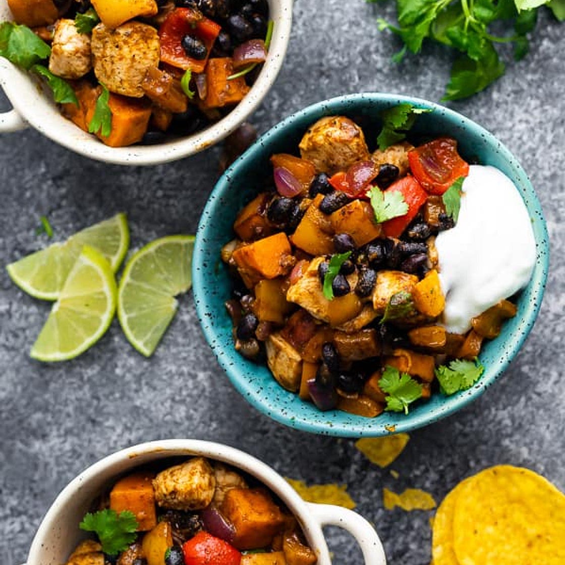 Chili Lime Sweet Potato and Chicken Skillet