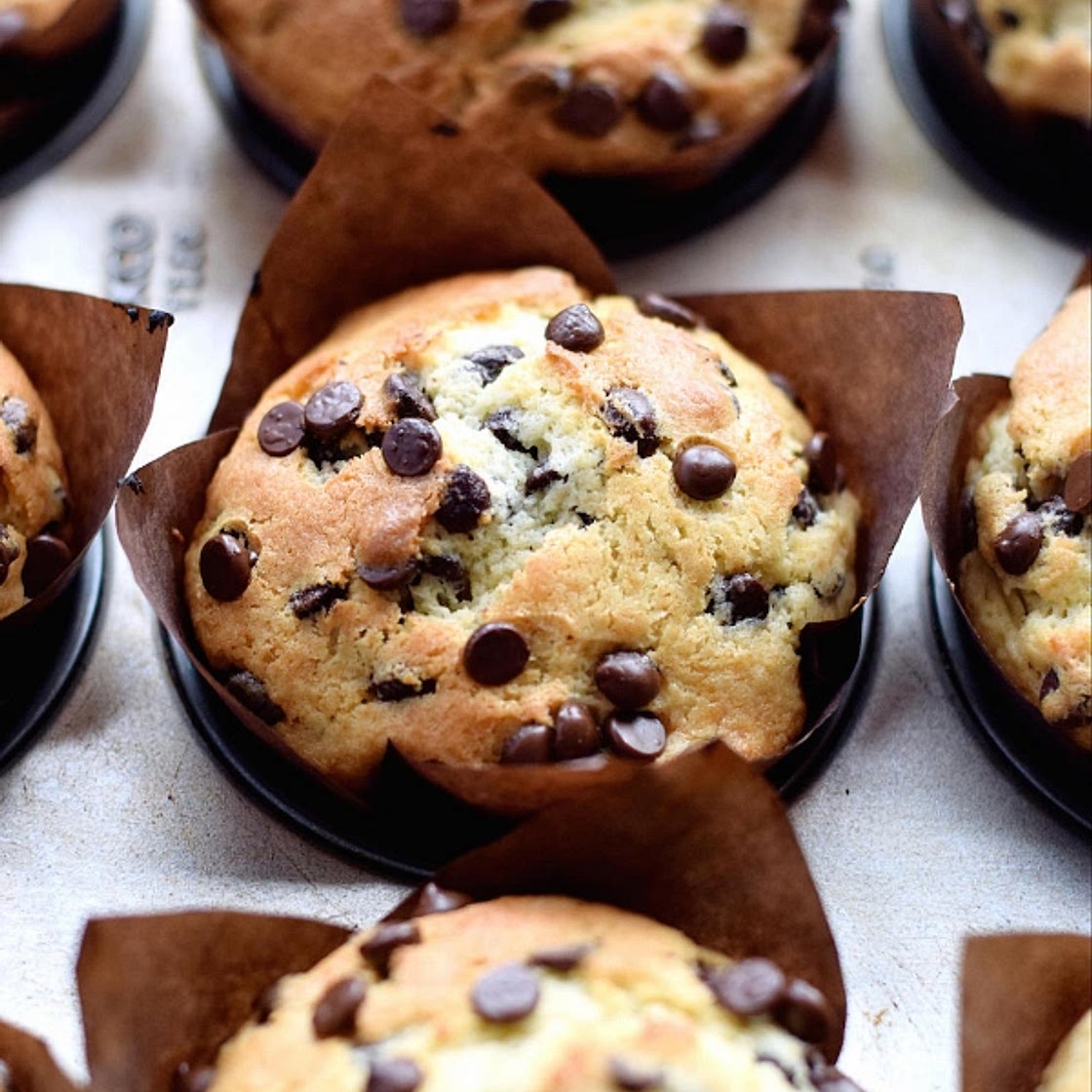 Amazing Chocolate Chip Muffins + Video | Truffles and Trends