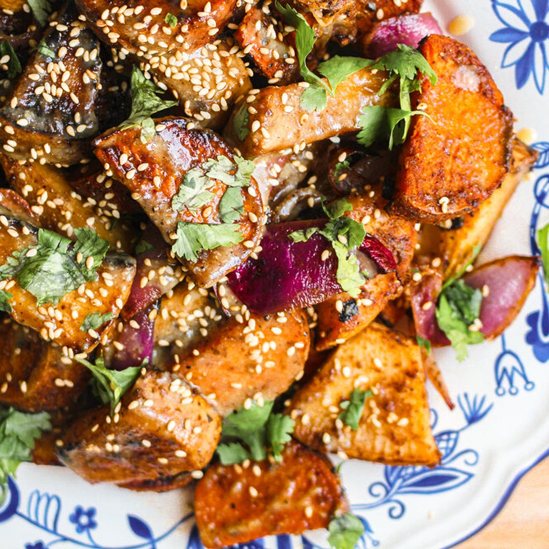 Miso Glazed Root Vegetable