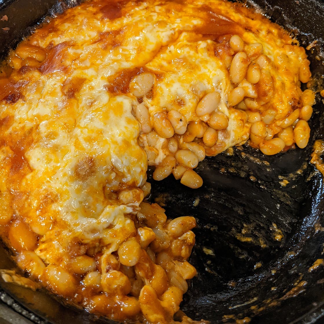 Cheesy White Bean Tomato Bake