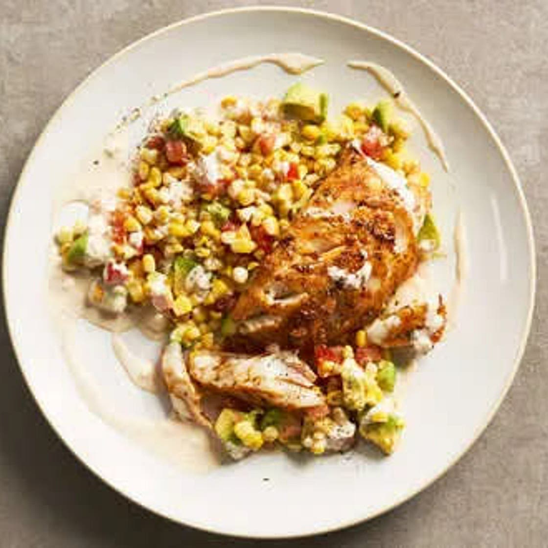 Blackened Cod with Garlic Ailoi and Corn Salsa