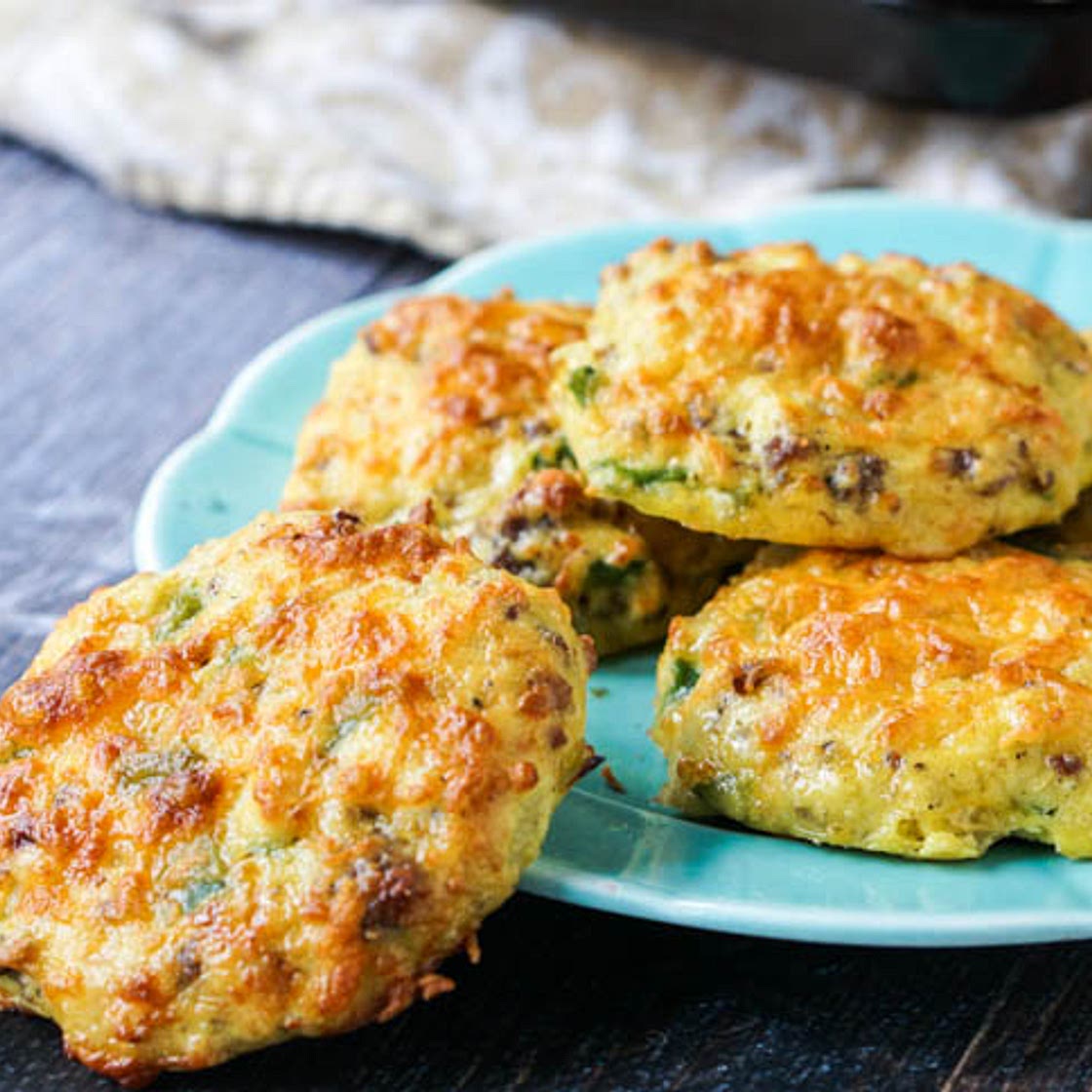 Healthy Savory Keto Breakfast Cookies - low carb, gluten free