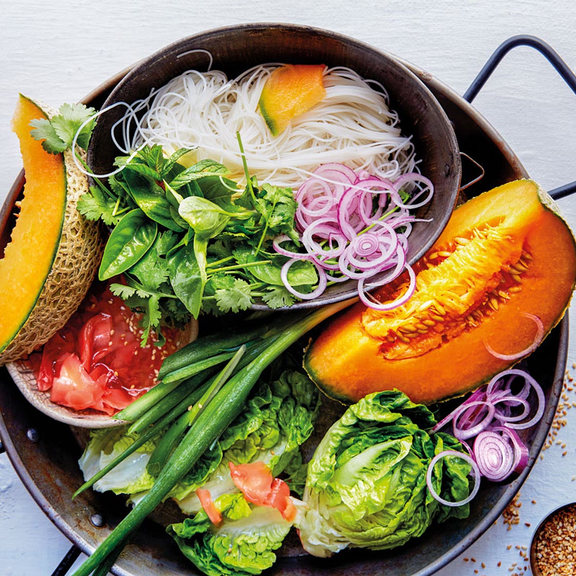 Crunchy asian inspired noodle salad