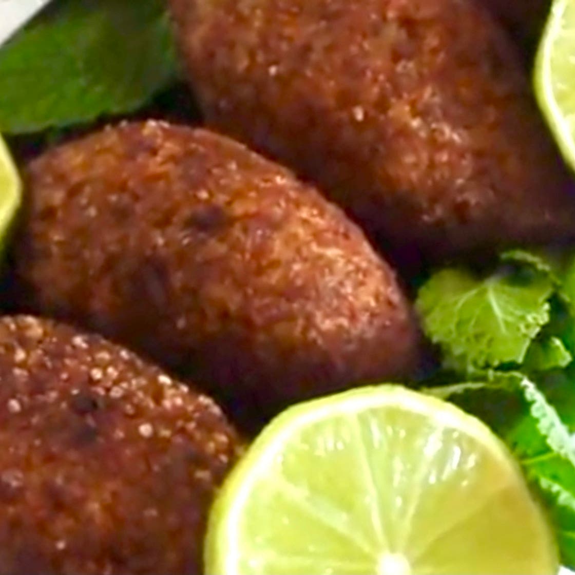Gluten Free Quinoa Kibbeh Stuffed with Green Vegetables