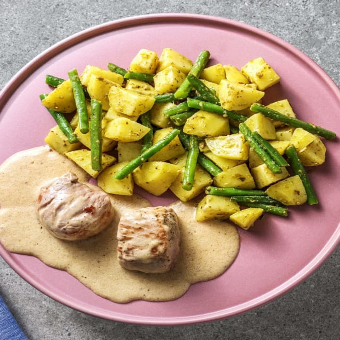 Schweinemedaillons in Sahnesoße