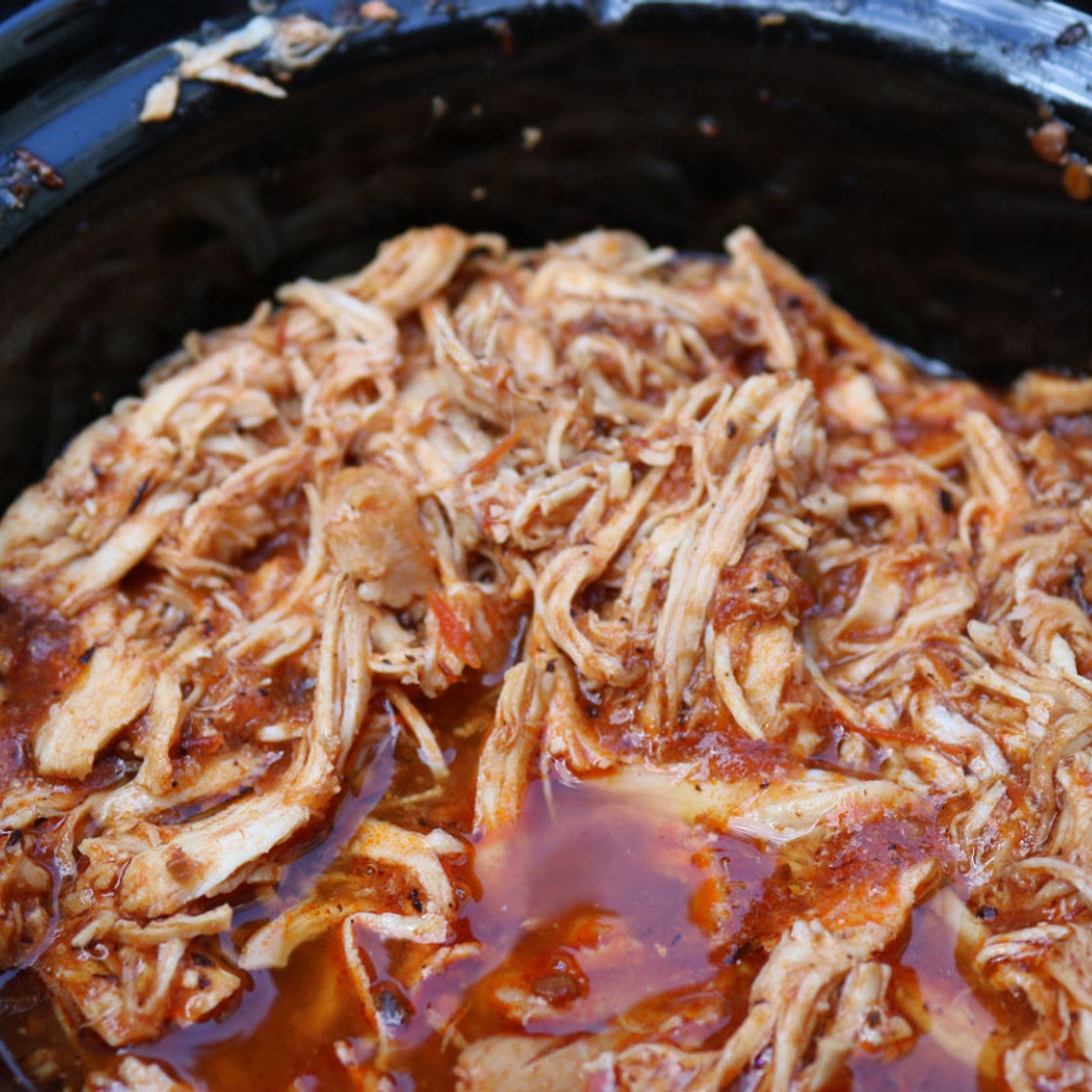 Crockpot Spicy Pulled Chicken