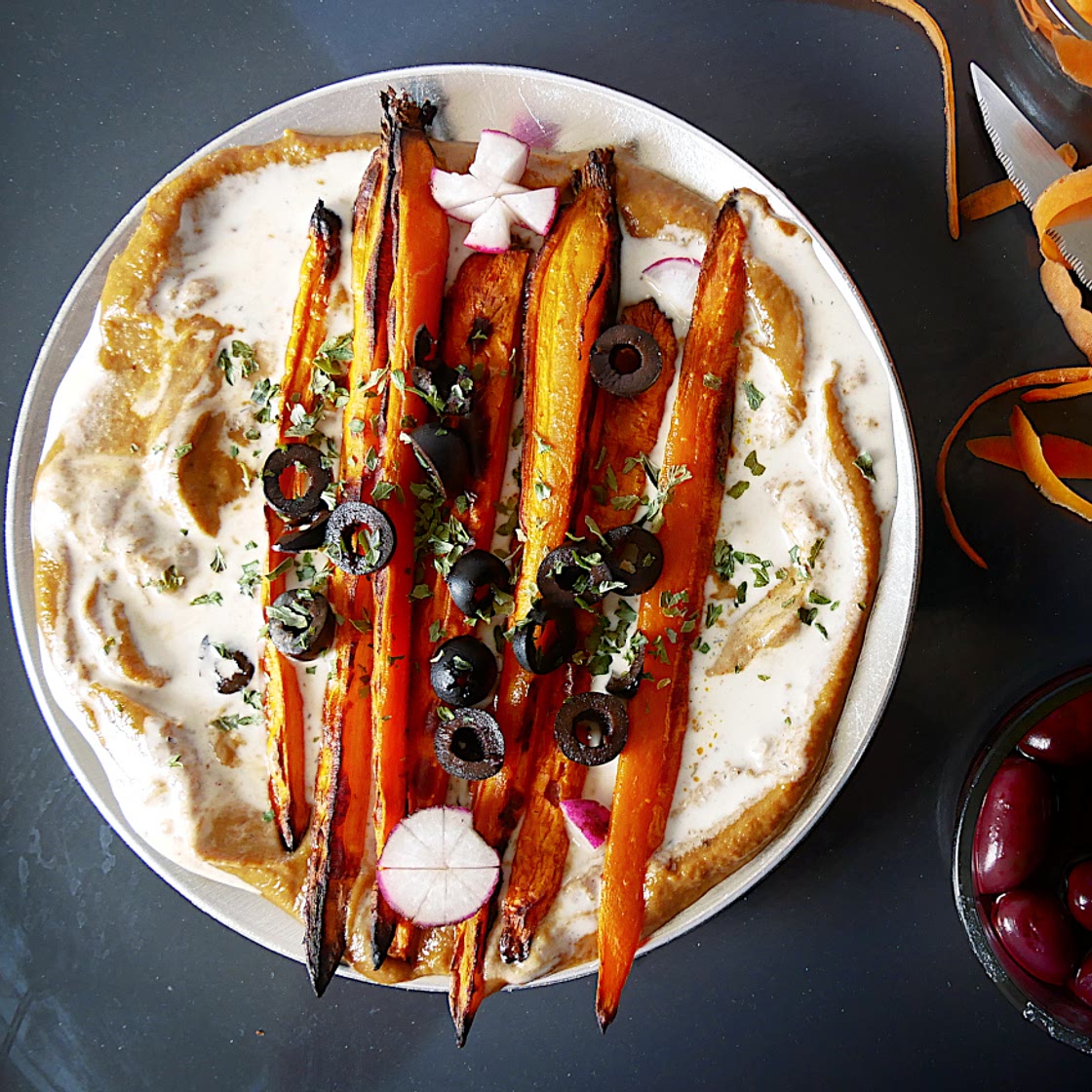 Roasted Carrot with Pee Pure