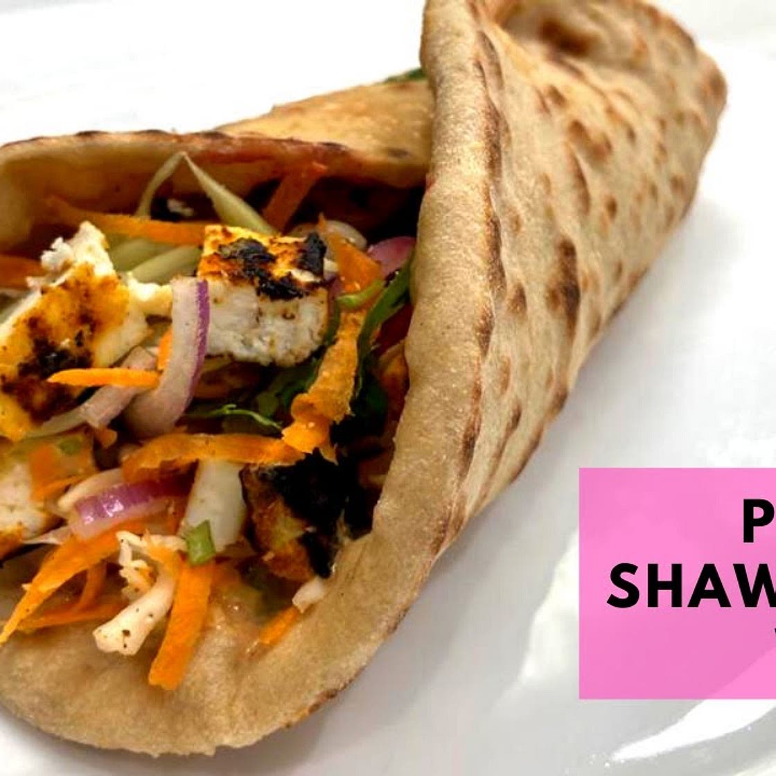 Paneer Shawarma Wrap | Middle Eastern Fusion | Vegetarian | Oil-free