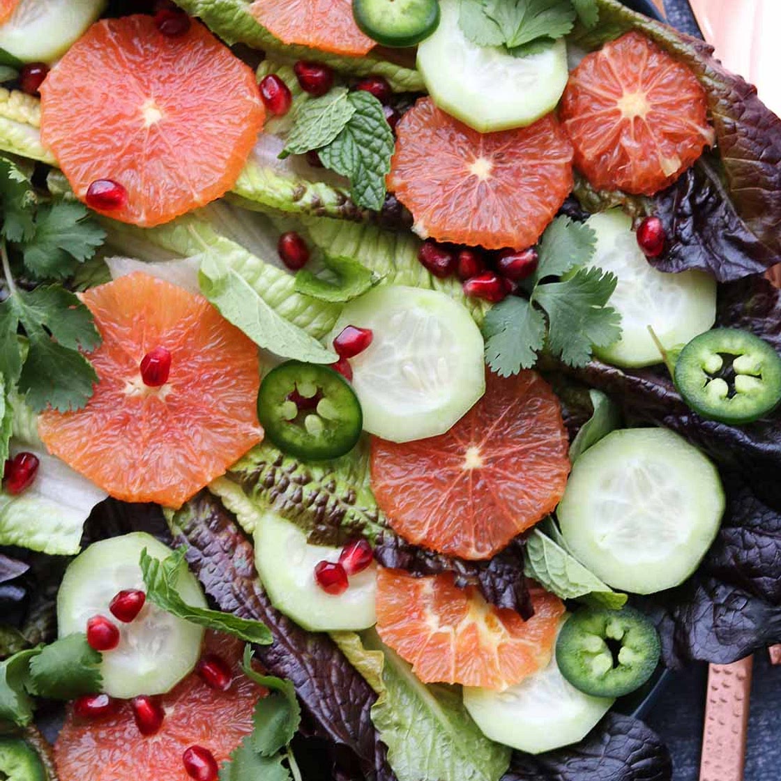 Winter Citrus Salad with Orange Honey Dressing