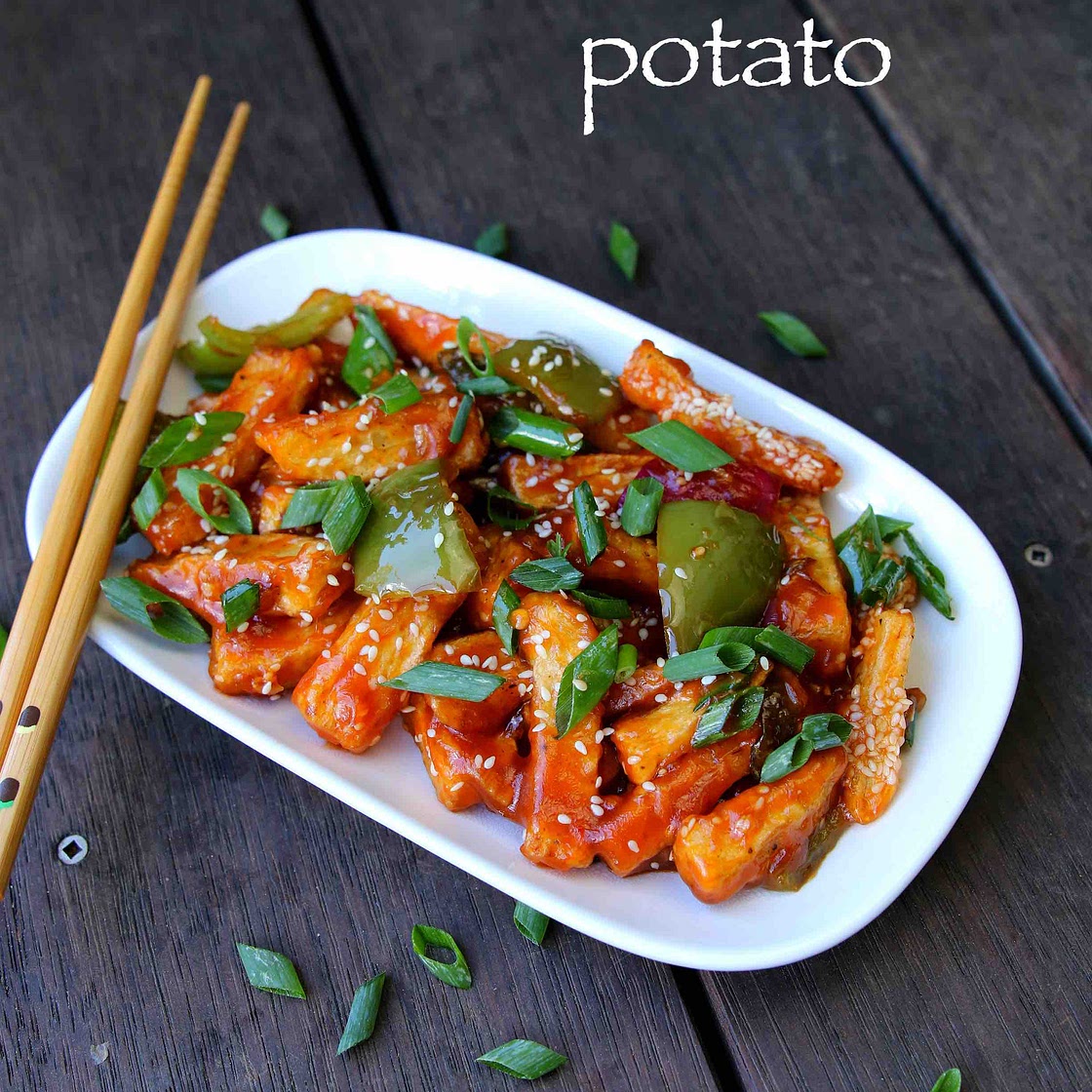 honey chilli potato recipe | how to make crispy honey chilli potato