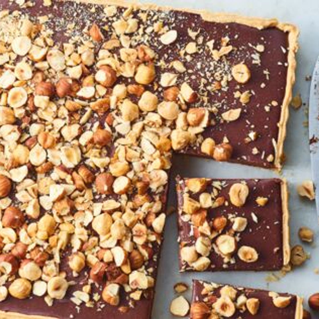Tarte chocolat et noisettes