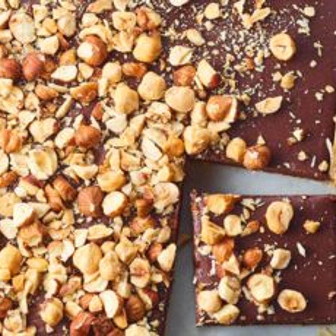 Tarte chocolat et noisettes