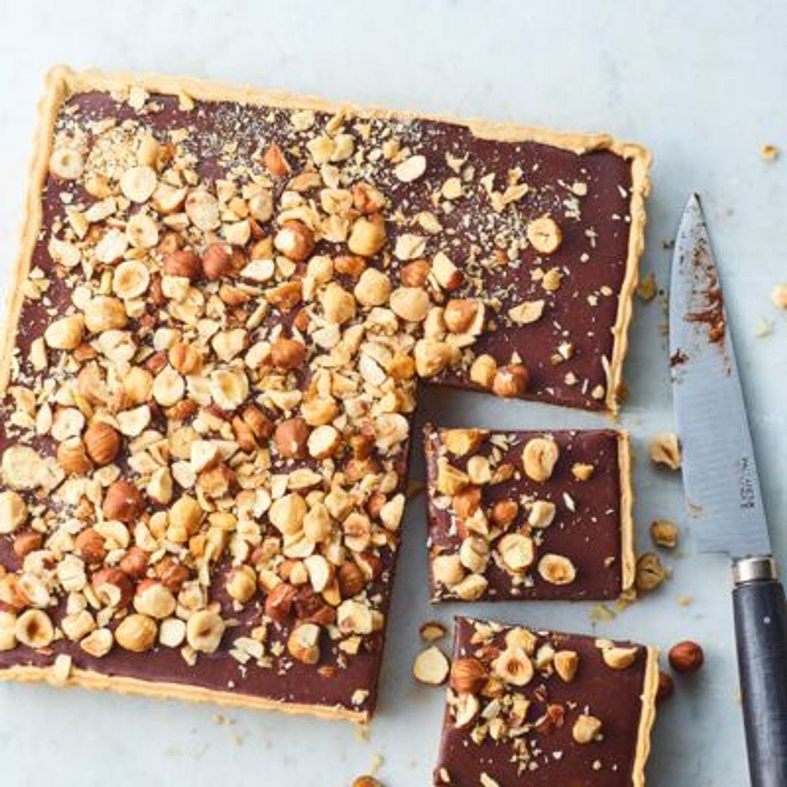 Tarte chocolat et noisettes