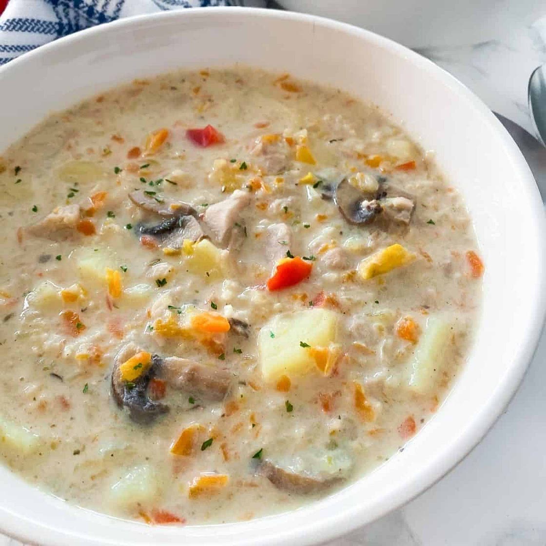 Vegan Chicken Soup w/ Jackfruit & Potatoes