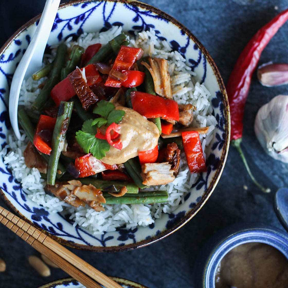 Vegan Gado Gado with Sun-dried Tomatoes