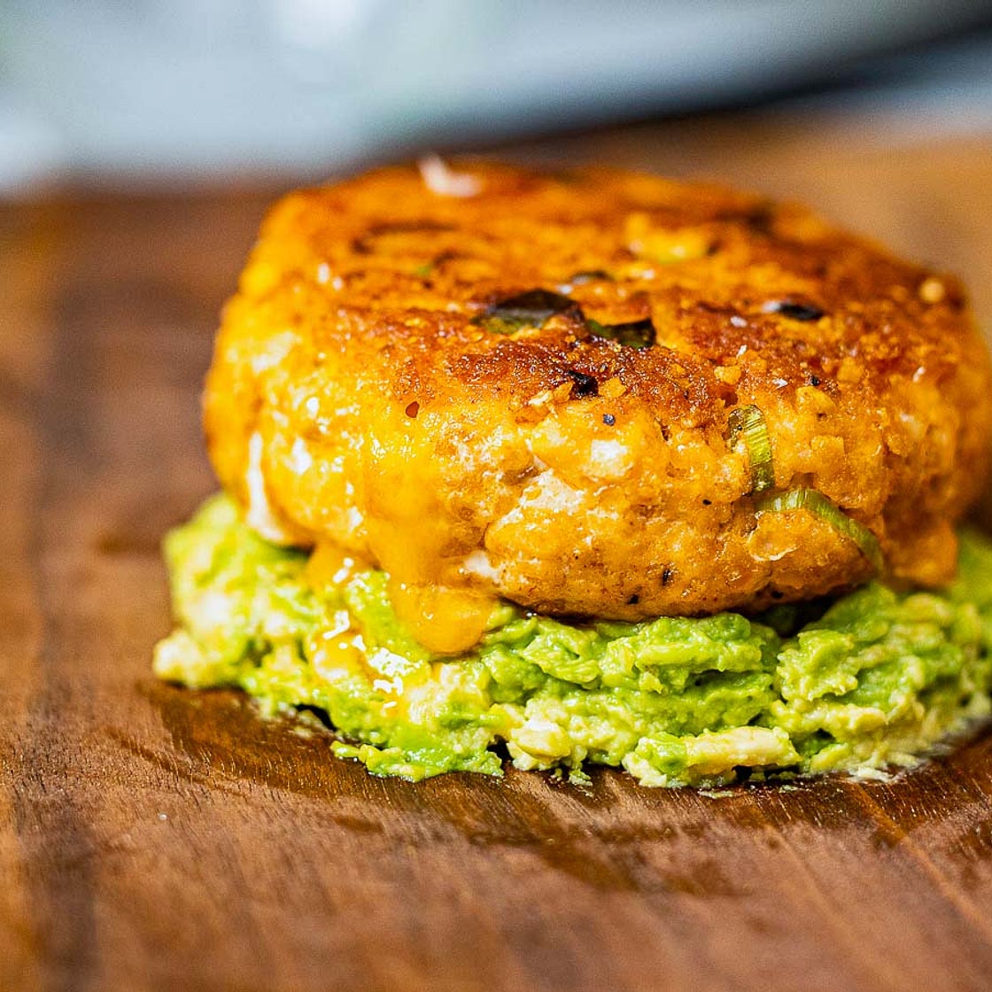 Jalapeno Cheddar Salmon Burger