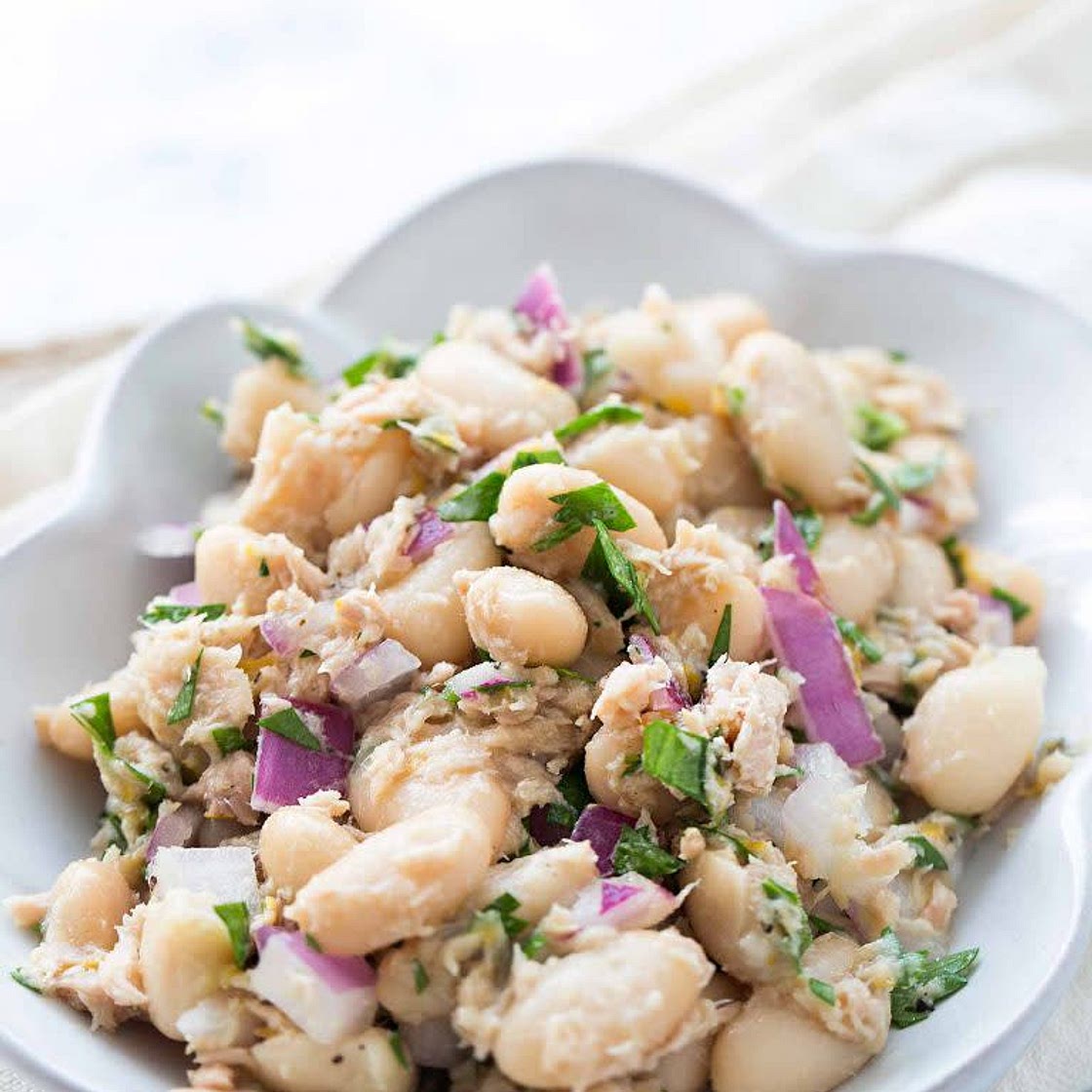 White Bean Salad with Lemon (and Tuna)