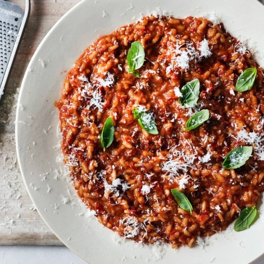 Sundried Tomato and Basil Risotto 