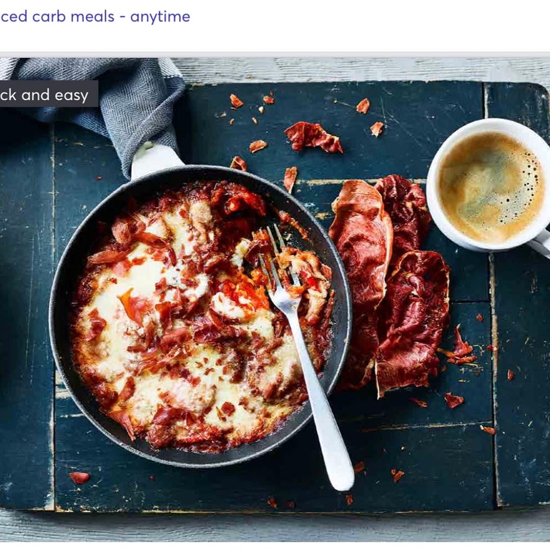 5- reduced- Spicy baked eggs with ham