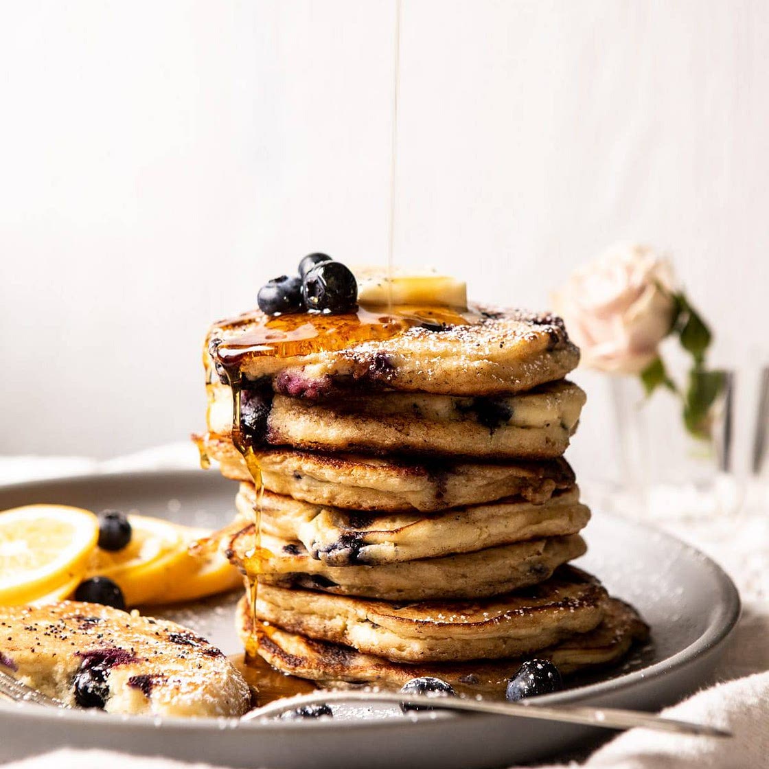 Blueberry Lemon Ricotta Pancakes