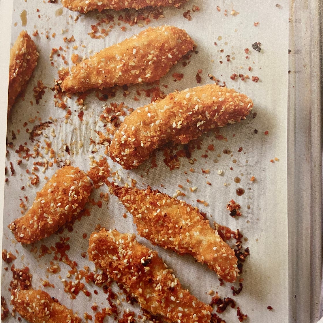 Garlic sesame shnitzel