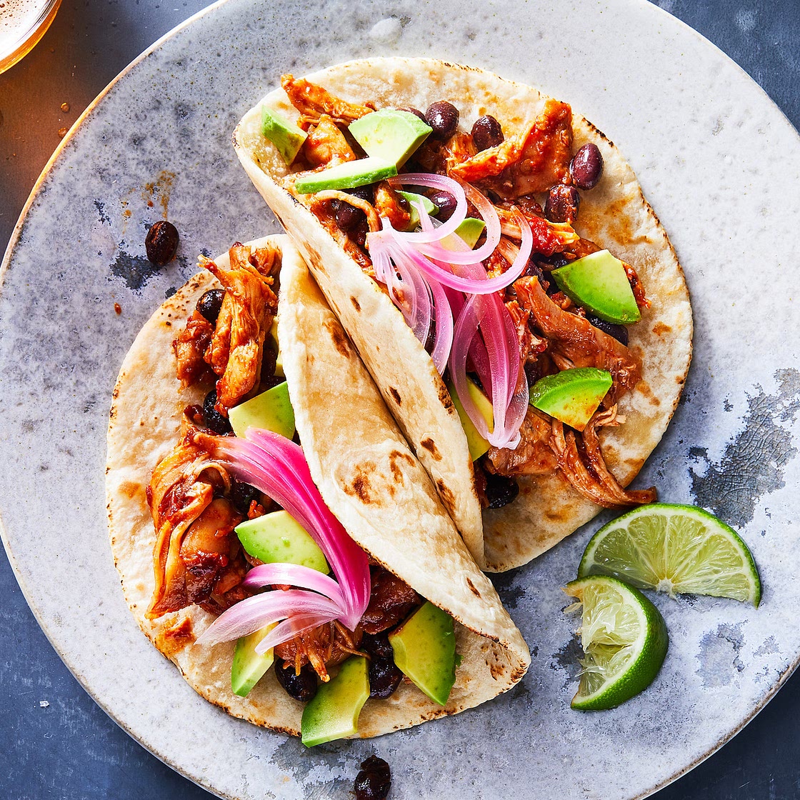 Pressure Cooker Chipotle-Honey Chicken Tacos
