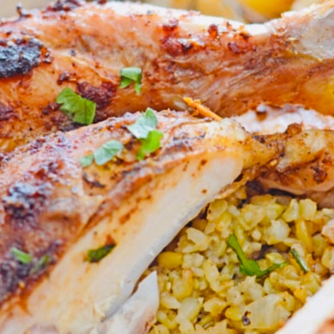 Turkey stuffed with Freekeh (حبش محشي بالفريكه)