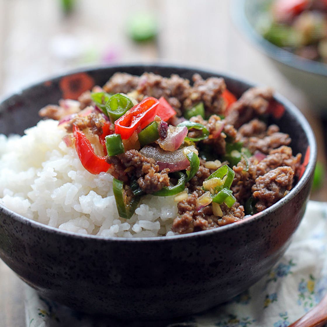 Ground Beef Rice Bowl