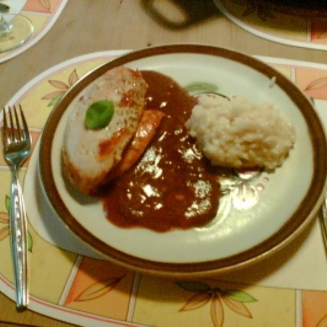 mediteranes Hähnchenfilet mit Risotto quattro formaggi