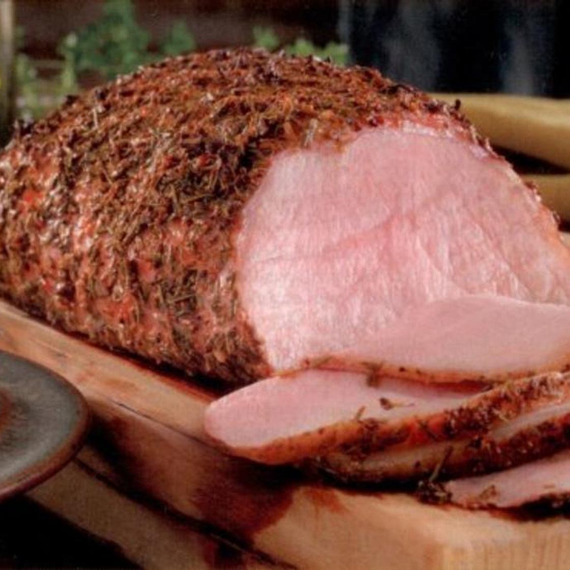 Schweinelachsbraten mit Kräuterkruste