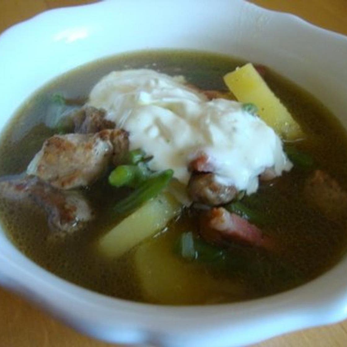 Grüne Bohnen-Fleisch Topf