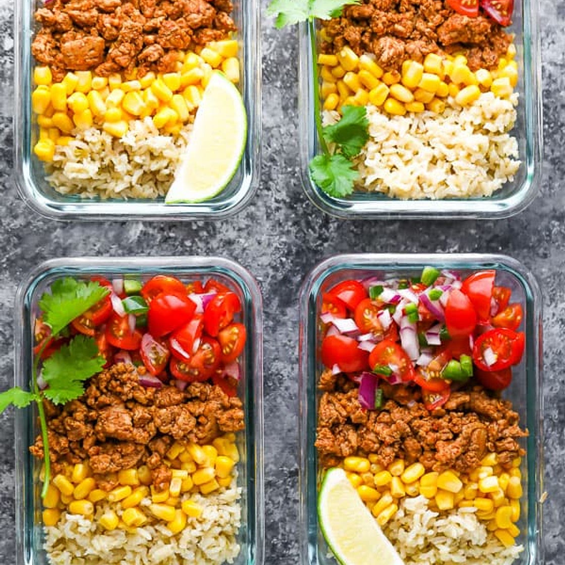 Turkey Taco Meal Prep Bowls