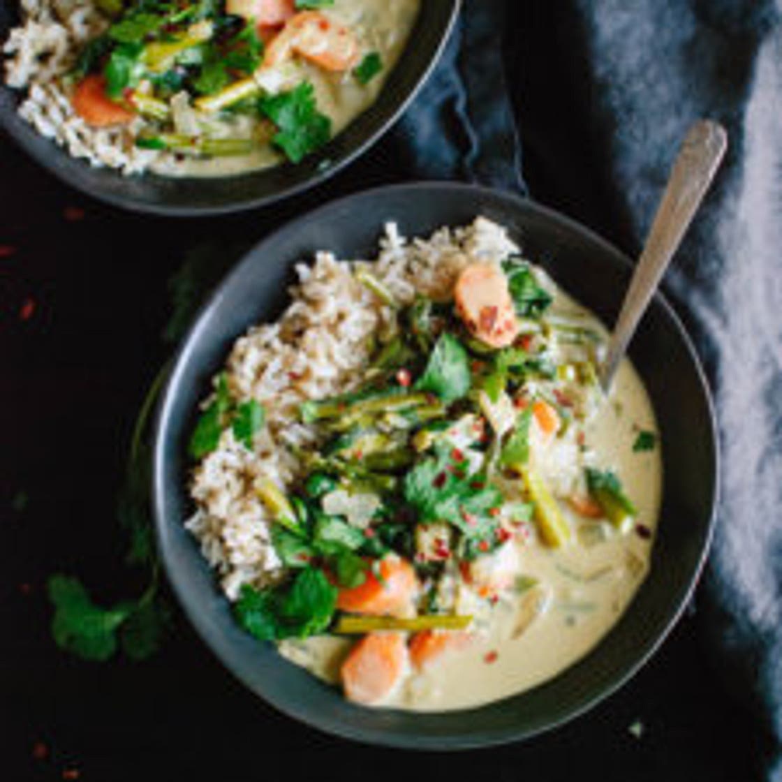 Thai Green Curry with Spring Vegetables