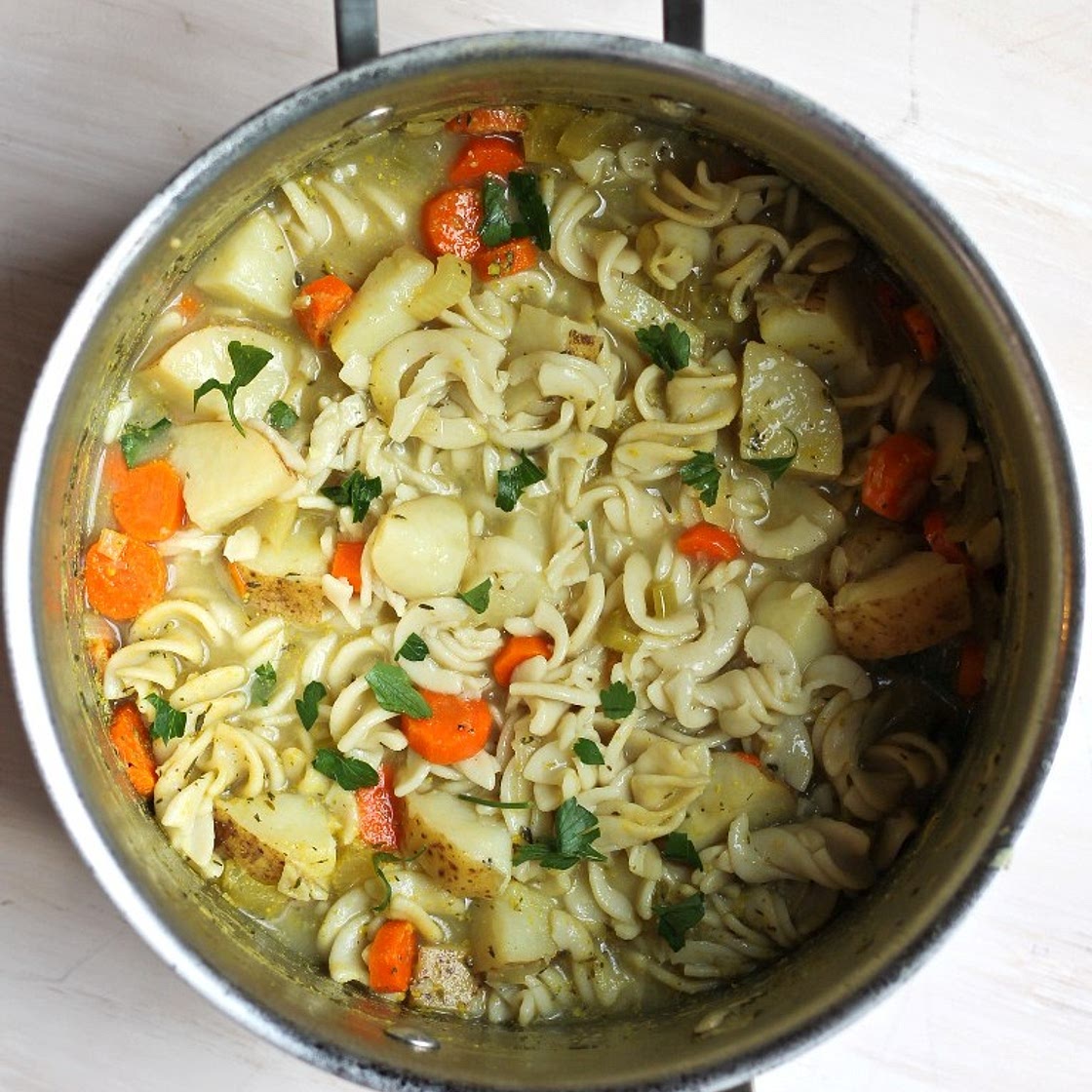 Classic Vegan Chicken Noodle Soup